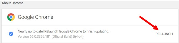 Обновление до последней версии Google Chrome